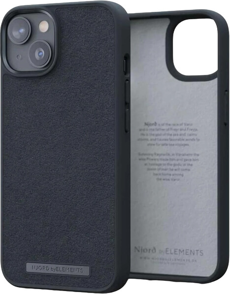 Чохол-накладка Njord Suede Comfort+ Case Black для iPhone 14 Plus